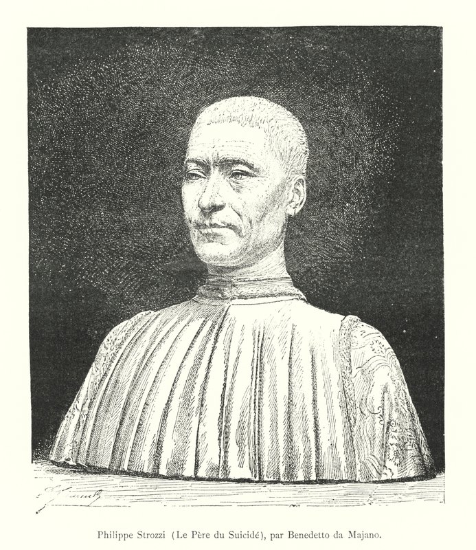 Philippe Strozzi, Le Pere du Suicide, par Benedetto da Majano (metszet) alkotó: Italian School