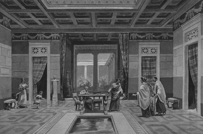 Pompei: Cornelio Rufo háza (litho) alkotó: Italian School