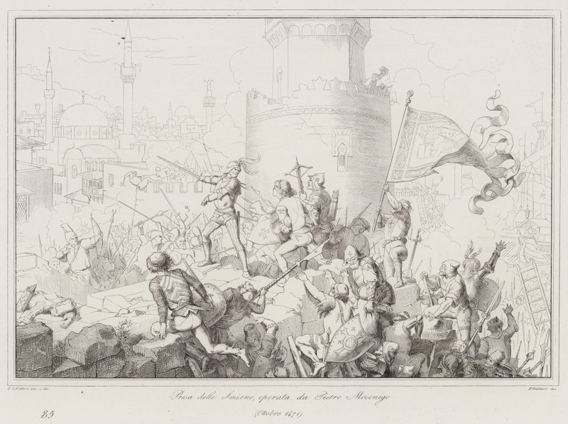 Smyrna bevétele, amelyet Pietro Mocenigo működtet alkotó: Italian School