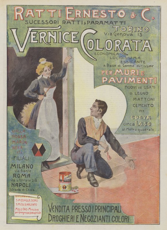 Ernesto és C patkányok (színes litográfia) alkotó: Italian School