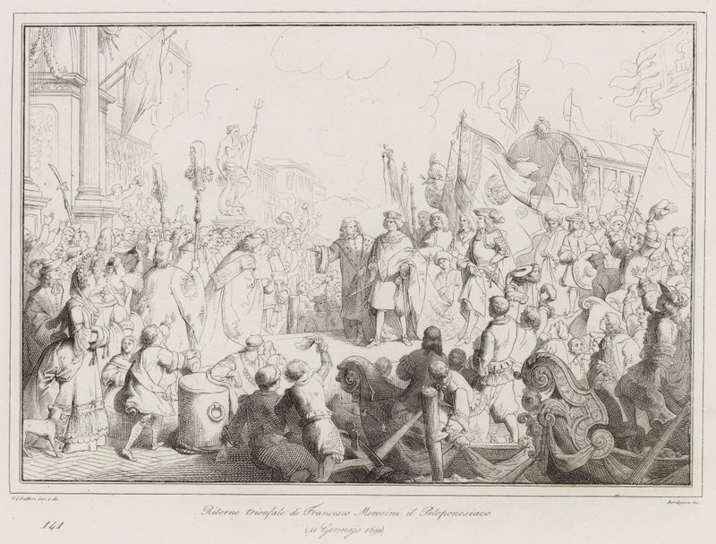 A peloponnészoszi Francesco Morosini diadalmas visszatérése alkotó: Italian School