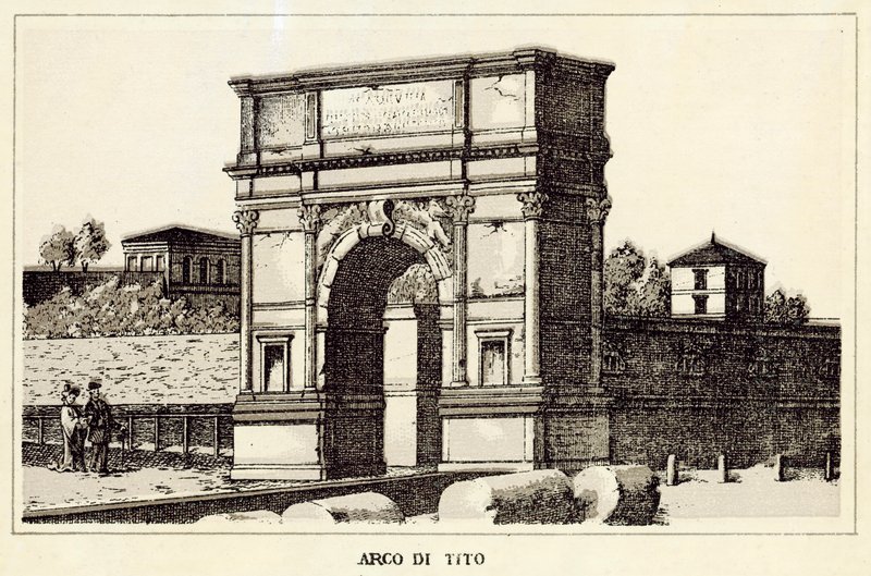 Róma: Titus boltíve (litho) alkotó: Italian School
