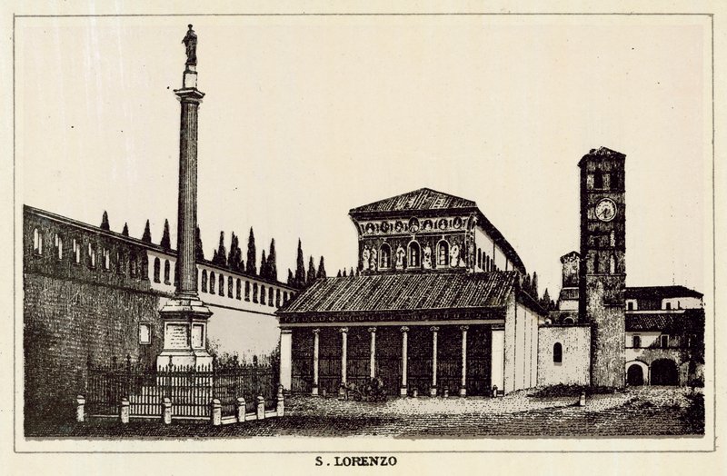 Róma: S Lorenzo (litho) alkotó: Italian School