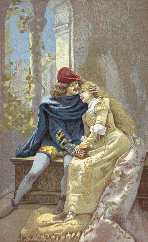 Rómeó és Júlia (színes litográfia) alkotó: Italian School