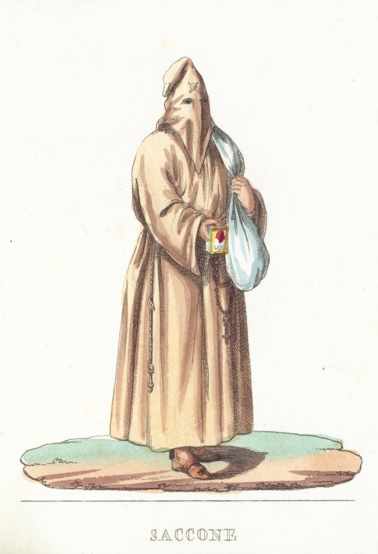 Saccone (színes gravírozás) alkotó: Italian School