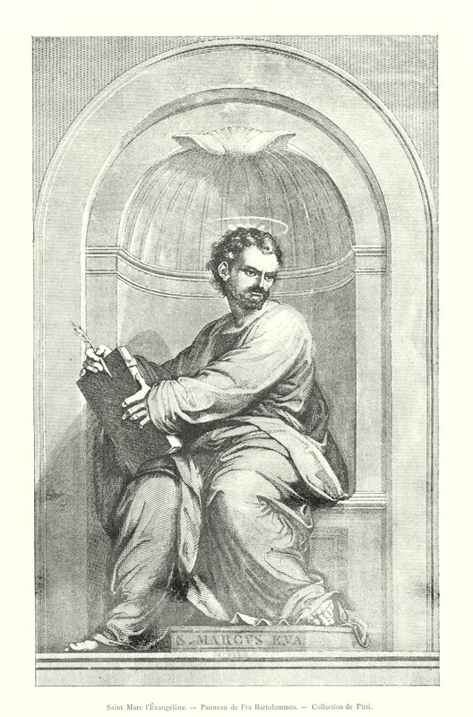 Szent Márk evangélista, Fra Bartolommeo tablója, Pitti-gyűjtemény (metszet) alkotó: Italian School
