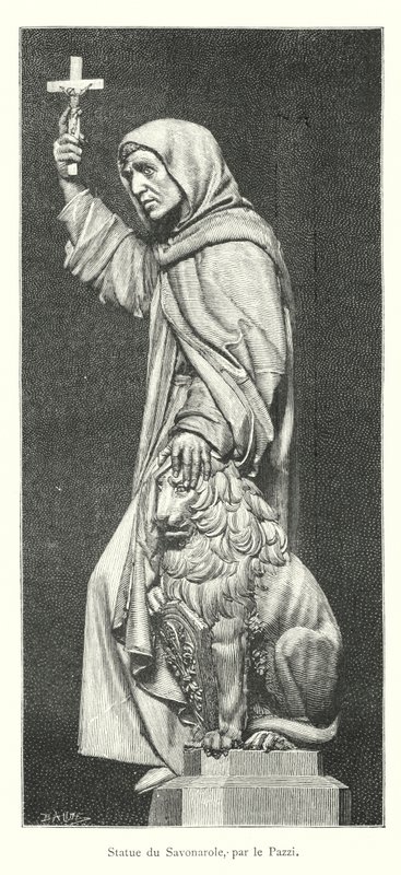 Savonarola szobra, Pazzi (metszet) alkotó: Italian School