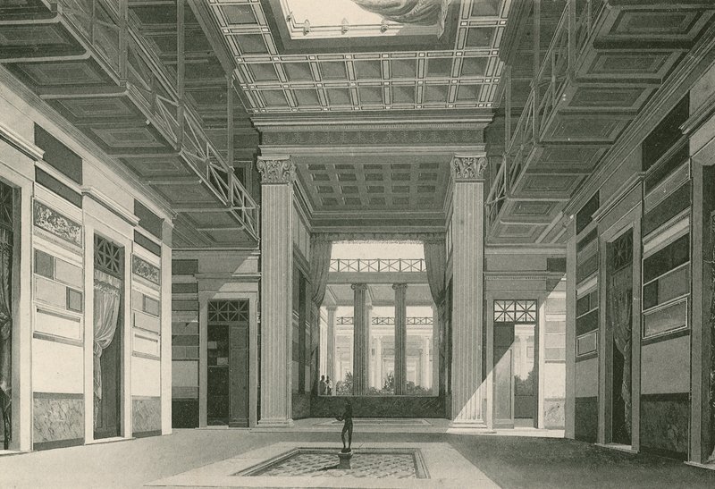 A Cassia-ház átriuma, ahogy volt (mélynyomás) alkotó: Italian School