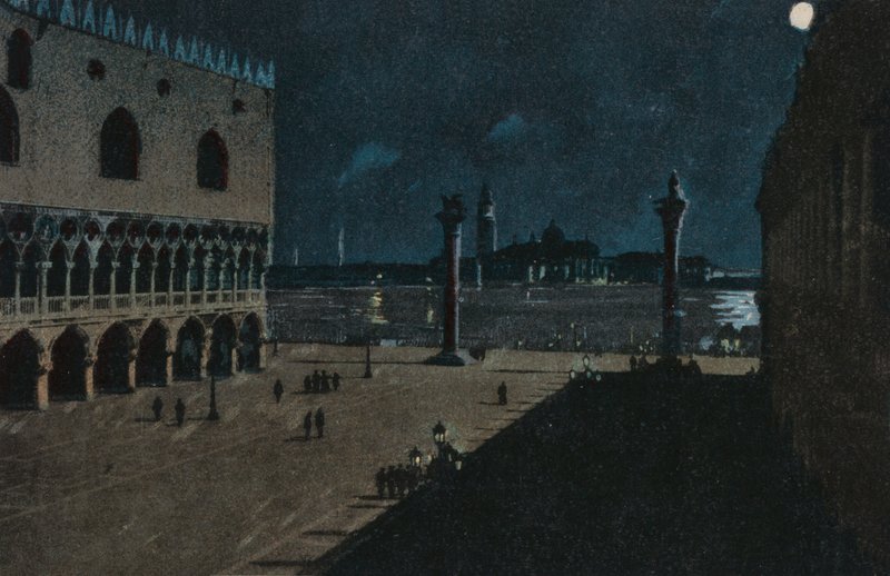 A dózse palotája (színes litográfia) alkotó: Italian School