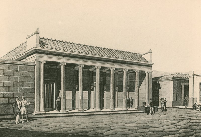 A háromszögfórum bejárata, ahogy volt (mélynyomás) alkotó: Italian School