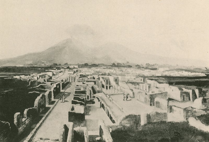 Pompeii panorámája úgy, ahogy van (mélynyomás) alkotó: Italian School