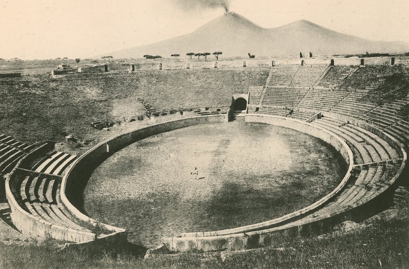 Az amfiteátrum panorámája (mélynyomat) alkotó: Italian School