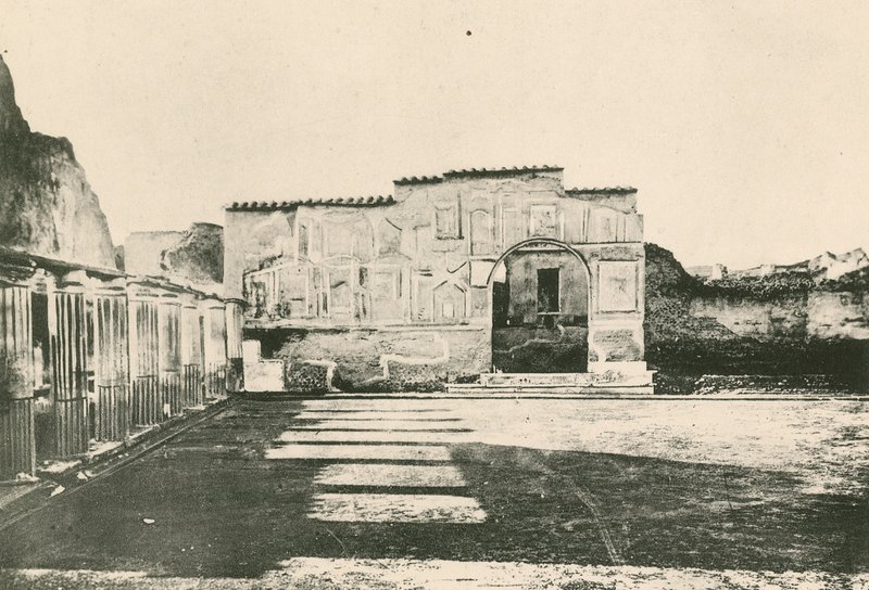 A Stabian fürdő – A stukkók udvara, ahogy van (mélynyomás) alkotó: Italian School