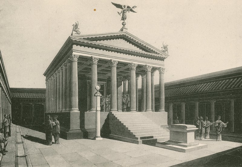 Apolló temploma úgy, ahogy volt (mélynyomás) alkotó: Italian School