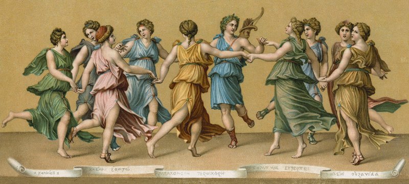 Apollo tánca a múzsákkal alkotó: Italian School