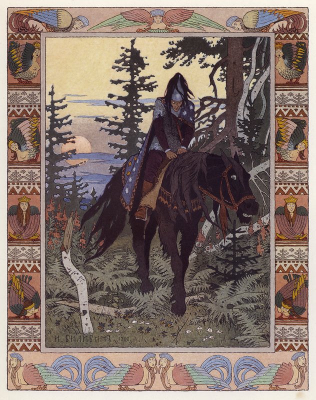 Illusztráció a Vaszilisza, a szép (színes litográfia) számára alkotó: Ivan Yakovlevich Bilibin