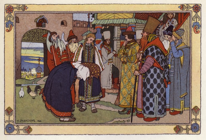Illusztráció: Vassilisa The Beautiful alkotó: Ivan Yakovlevich Bilibin