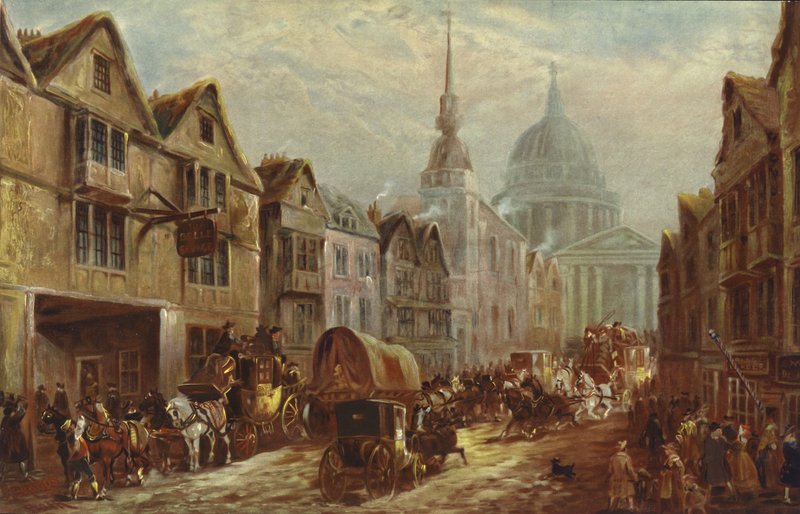 La Belle Sauvage Inn Yard bejárata, Ludgate Hill, London alkotó: J.C. Maggs