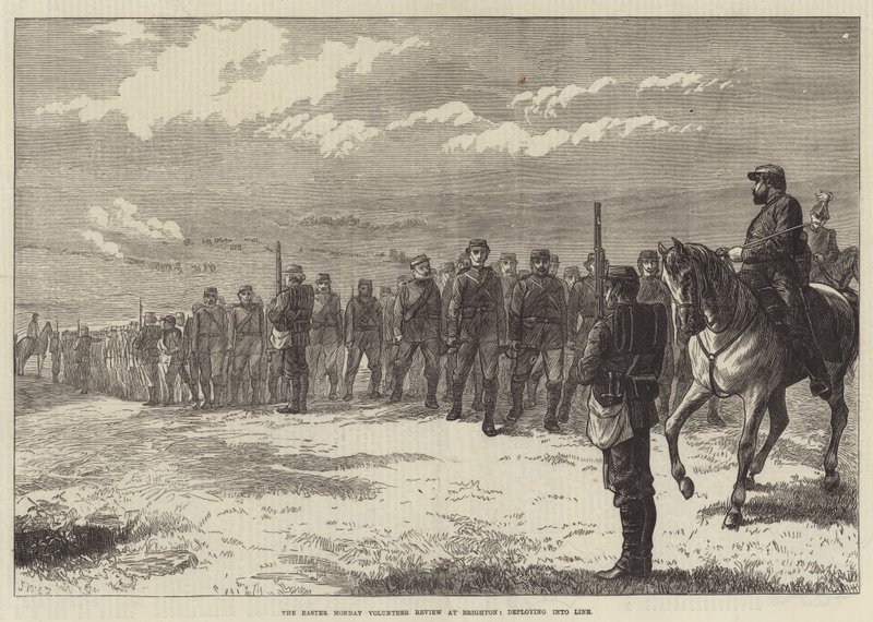 A húsvét hétfői önkéntes szemle Brightonban, bevetésre a vonalban alkotó: J.M.L. Ralston