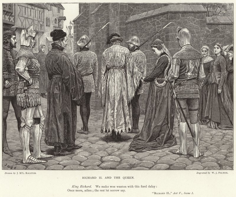 II. Richárd és a királynő, II. Richárd, V. felvonás, I. jelenet alkotó: J.M.L. Ralston
