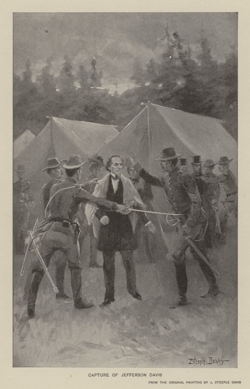 Jefferson Davis elfogása (litho) alkotó: J. (after) Steeple Davis