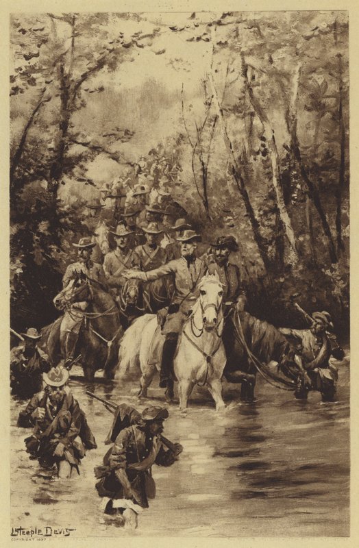 Lee észak inváziója (litho) alkotó: J. (after) Steeple Davis