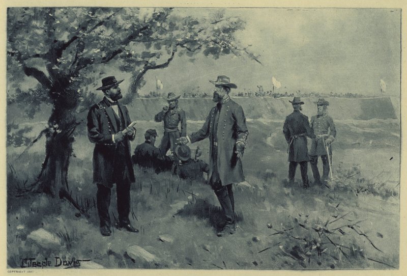 Pemberton átadása Grantnek (litho) alkotó: J. (after) Steeple Davis