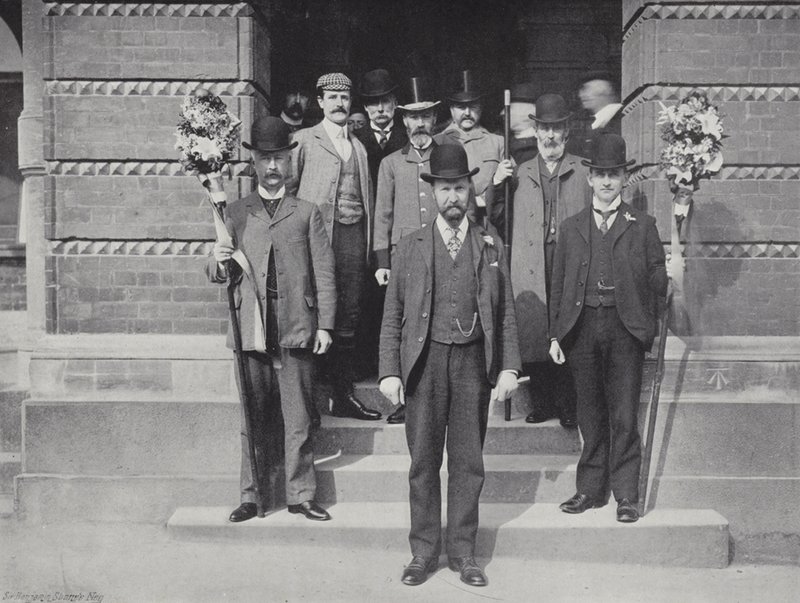 Hocktide a Hungerfordnál, Constable és Tutti Men alkotó: J. Benjamin Stone