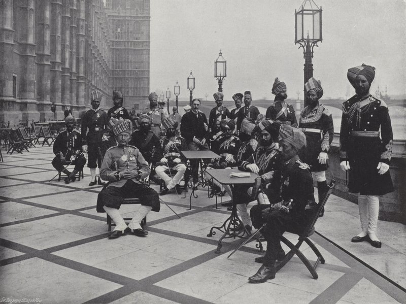 Indiai képviselők a King Edwards koronázásán alkotó: J. Benjamin Stone