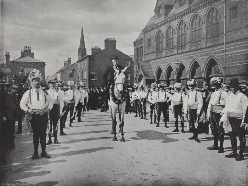 Knutsfordi május elsejei fesztivál, a Morris Dancers alkotó: J. Benjamin Stone