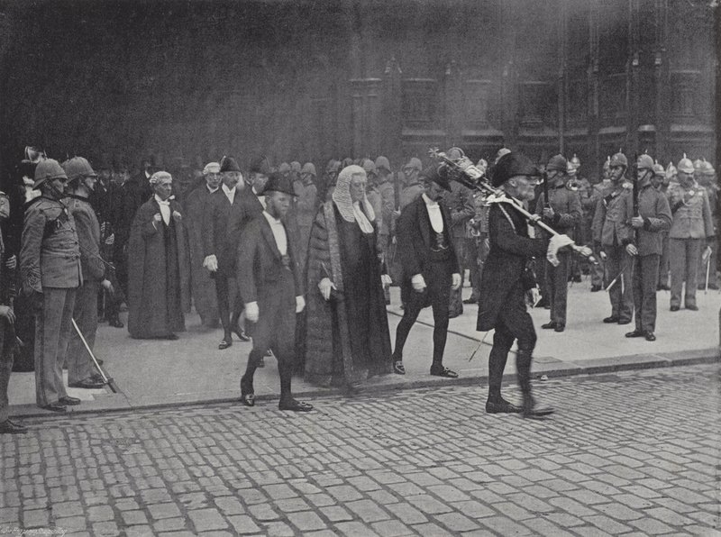 M.P.-k a jubileumi szolgálat felé haladva alkotó: J. Benjamin Stone