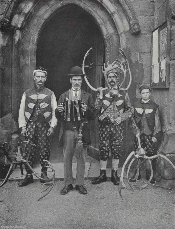 A kürttánc, Abbots Bromley, Four of the Performers alkotó: J. Benjamin Stone