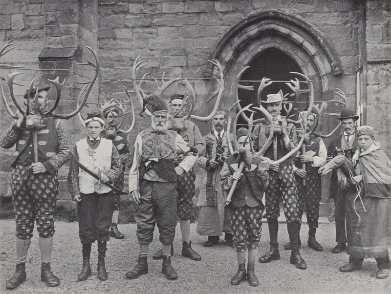A kürttánc, Abbots Bromley, az összes karakter alkotó: J. Benjamin Stone
