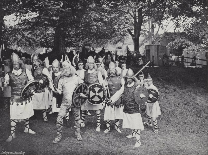 A Sherborne-i bemutató, A dánok támadása alkotó: J. Benjamin Stone