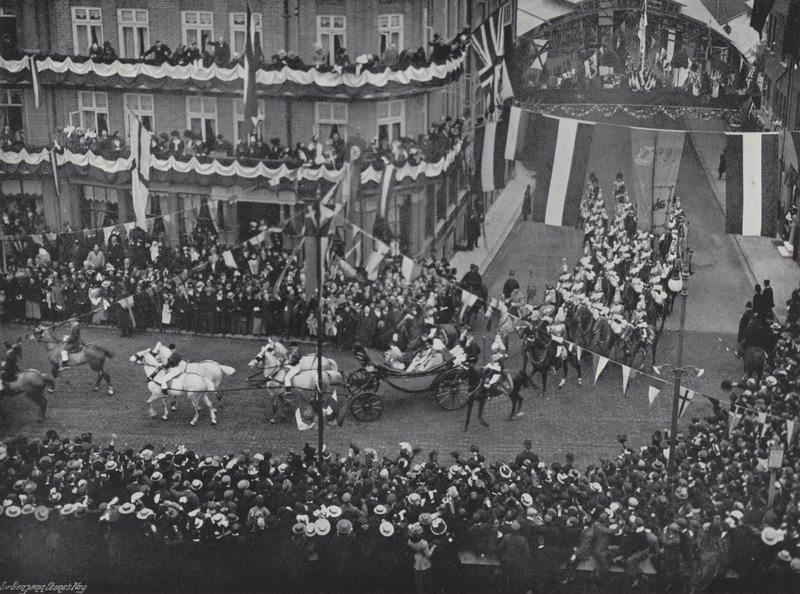 A német császár látogatása Windsorban alkotó: J. Benjamin Stone