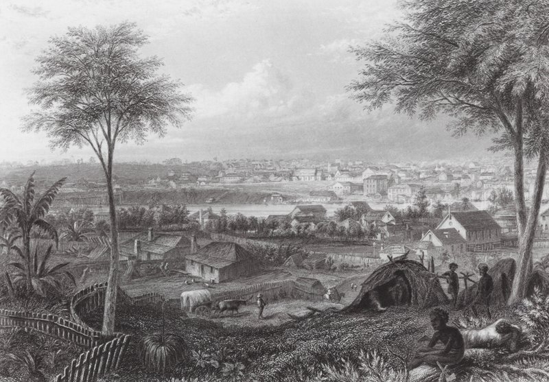 Ausztrália: Brisbane (metszet) alkotó: J. C. Armytage