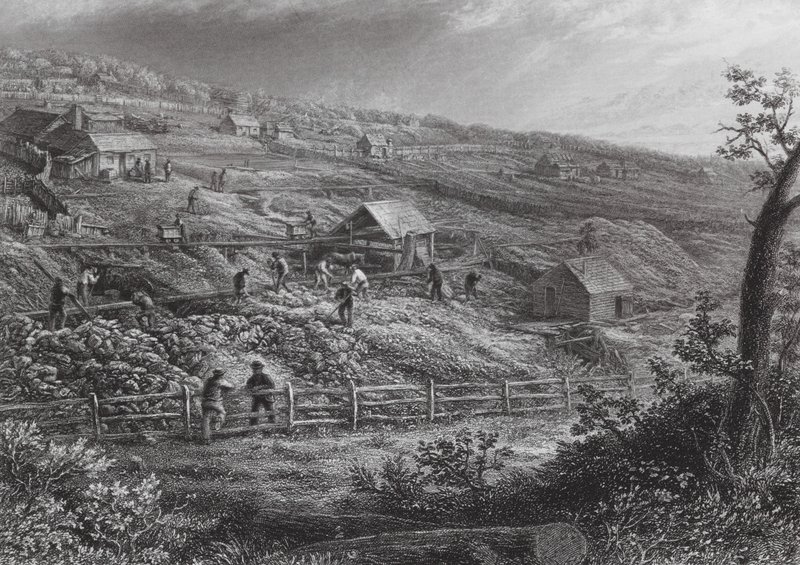 Ausztrália: Concordia Gold Mines (metszet) alkotó: J. C. Armytage