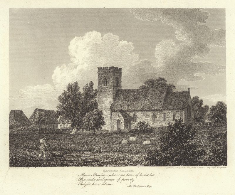 Robert Bloomfield, költő: Sapiston Church (metszet) alkotó: J. Greig