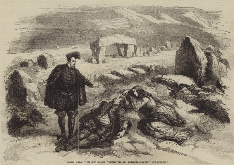 Jelenet az Új drámából, Hamilton, Bothwellhaugh alkotó: J. H. Nicholson