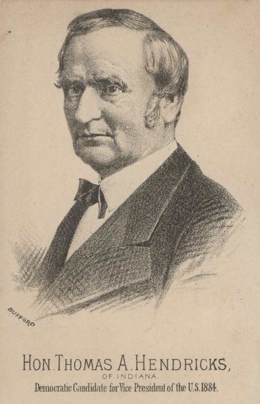 Thomas A Hendricks, Indiana, a demokraták jelöltje az Egyesült Államok alelnökének alkotó: J. H. and Co. Bufford