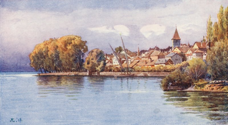 Cully az Epesse-ről, ősz (színes litográfia) alkotó: J. Hardwicke Lewis
