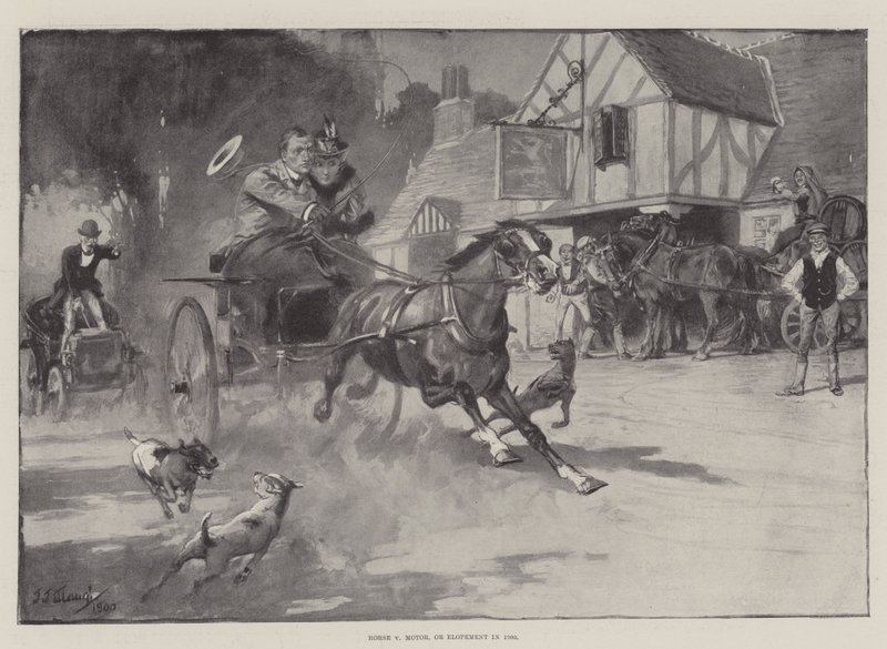 Ló motor ellen, avagy szökés 1900-ban alkotó: J. J. Waugh