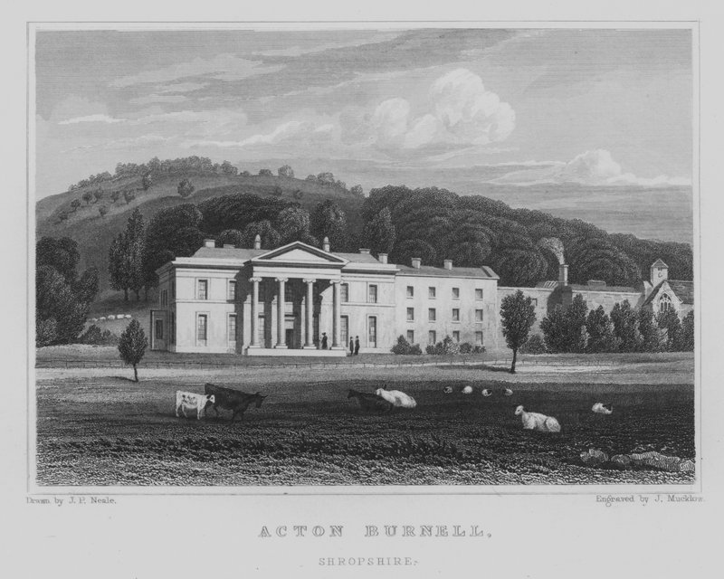 Acton Burnell, Shropshire (metszet) alkotó: John Preston Neale