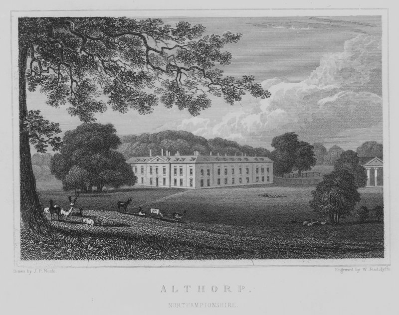 Althorp, Northamptonshire (metszet) alkotó: John Preston Neale