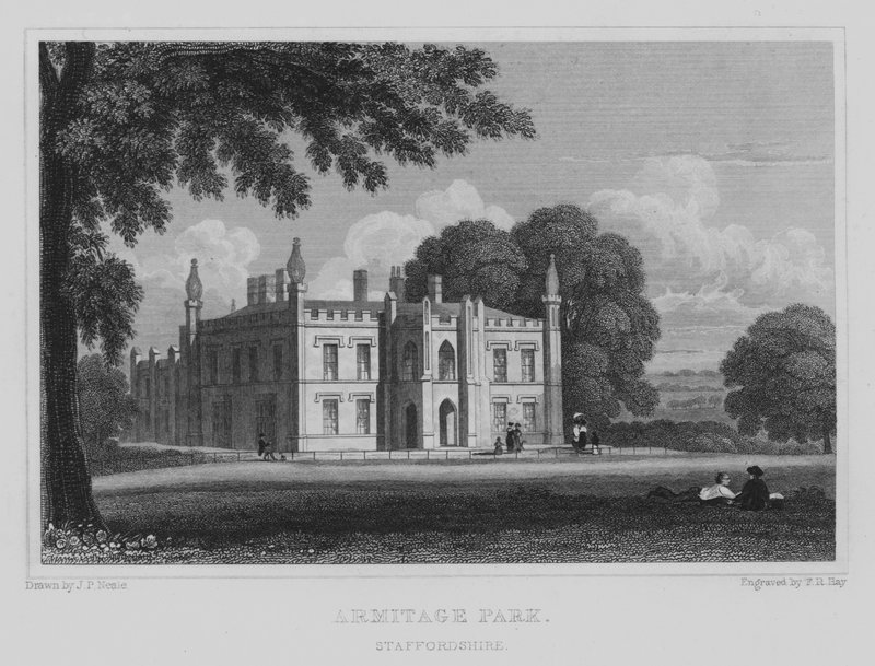 Armitage Park, Staffordshire (metszet) alkotó: John Preston Neale