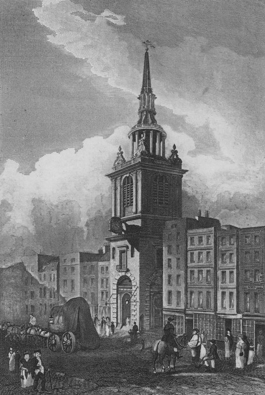 Bow Church, Cheapside, London (metszet) alkotó: John Preston Neale