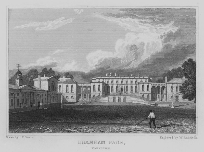 Bramham Park, Yorkshire (metszet) alkotó: John Preston Neale