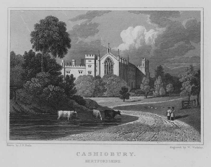 Cashiobury, Hertfordshire (metszet) alkotó: John Preston Neale