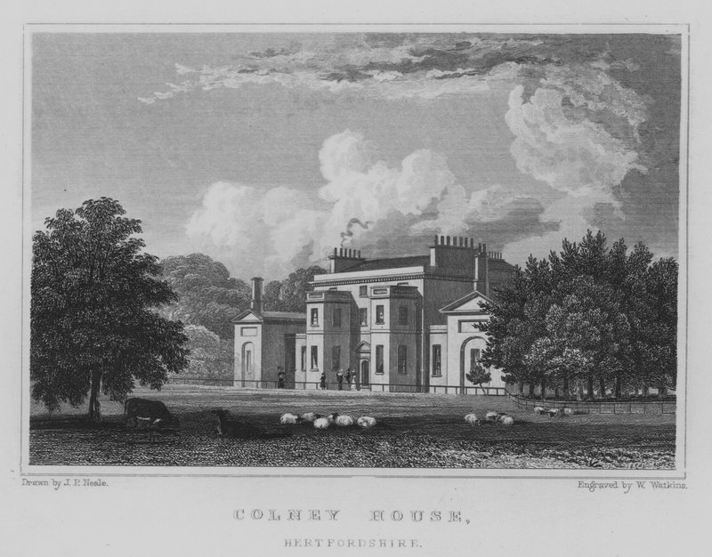 Colney House, Hertfordshire (metszet) alkotó: John Preston Neale
