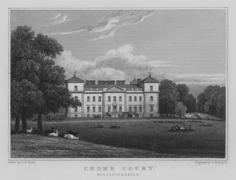 Crome Court, Worcestershire (metszet) alkotó: John Preston Neale